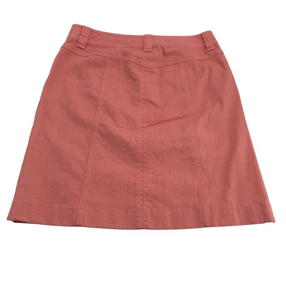 Talbots Stretch Coral A-Line Skirt Size 4 Cotton/Spandex - Picture 4 of 4